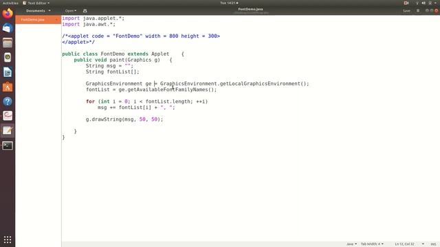 Java AWT - Using Fonts смотреть онлайн