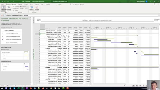 Сравнение проектов в MS Project Pro смотреть онлайн