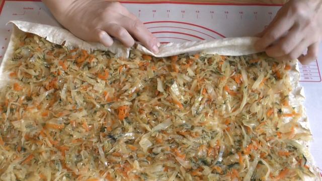 Быстрый Капустный Пирог из Тонкого Лаваша/ Рецепт Капустного Пирога