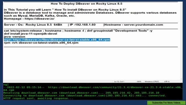 How To Deploy DBeaver on Rocky Linux 8.5 смотреть онлайн
