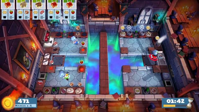 Overcooked 2. Story 5-5 | 3 players coop 4 stars | Score: 1215 смотреть онлайн