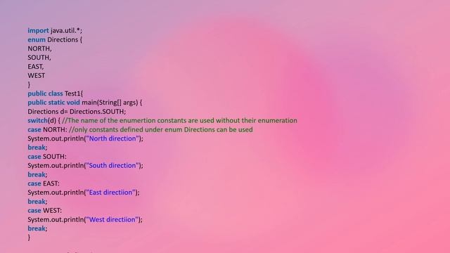 Enumerators in java смотреть онлайн