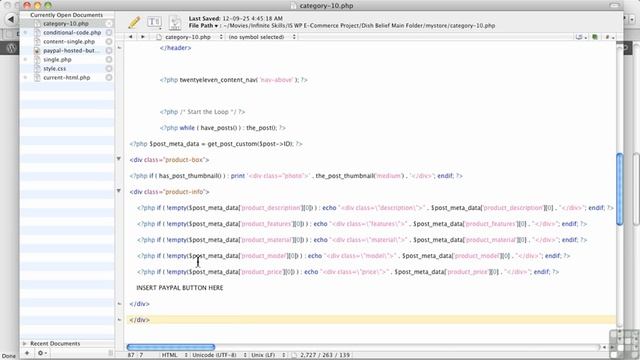 WordPress for E-Commerce - 31/132 - Creating A Product Template Part 6 смотреть онлайн