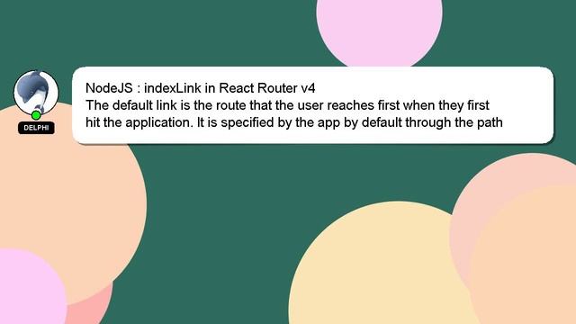NodeJS : indexLink in React Router v4 смотреть онлайн
