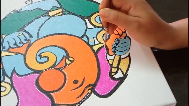 Dot Painting // Canvas Painting// Acrylic painting смотреть онлайн