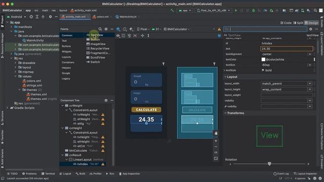 Android BMI Calculator Project Example Tutorial in Kotlin смотреть онлайн
