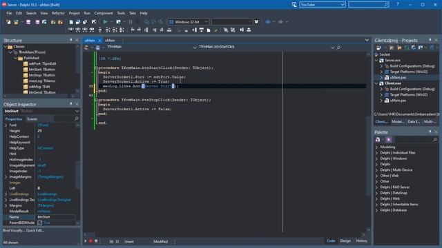 [Delphi] Server, Client Socket TCP/IP