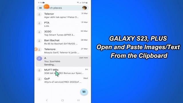 Galaxy S23 / Plus : Open and Paste Images/Text From the Clipboard смотреть онлайн