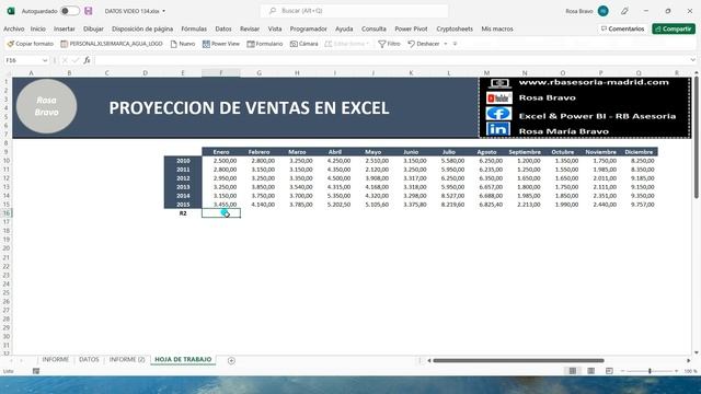 #134 PROYECCION DE VENTAS EN EXCEL смотреть онлайн