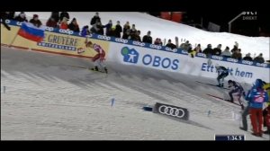 Сумасшедший финиш  Клебо в горнолыжный подъём. Этап кубка мира, спринт финал