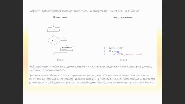 Программирование алгоритмов ветвления. 7 класс. Python смотреть онлайн