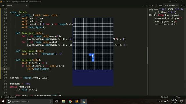 Making the shapes fall | Tetris PART 3 | python & pygame gamedev | #pyguru смотреть онлайн