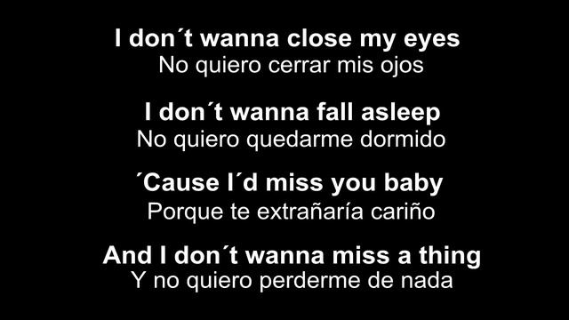 ♥ I Don't Want To Miss A Thing ♥~ Aerosmith-subtitulada inglés/español смотреть онлайн