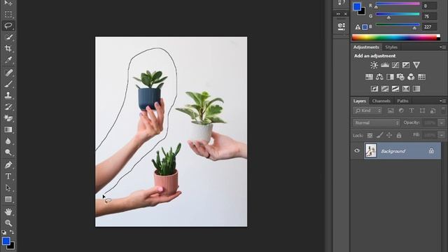 How to remove objects in Photoshop in one click || AM Graphics Studio || Photoshop tutorial || смотреть онлайн