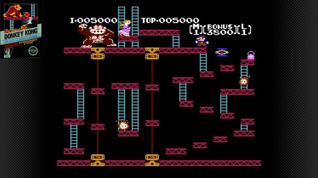 Donkey Kong 1981 (NES) Gameplay