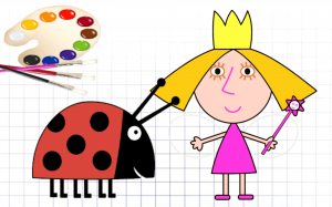 Раскраска Маленькое Королевство  Бена и Холли.