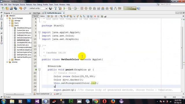 Get Darker Version Of Current Color in Java Applet and AWT in Netbeans смотреть онлайн