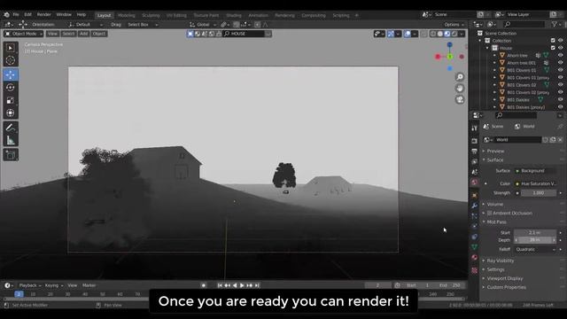 Render Mist Pass/Depth Map in Blender смотреть онлайн