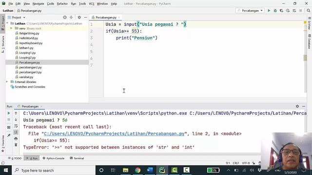 Percabangan di Python смотреть онлайн