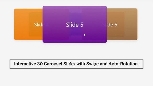 Interactive 3D Carousel Slider with Swipe and Auto-Rotation. смотреть онлайн