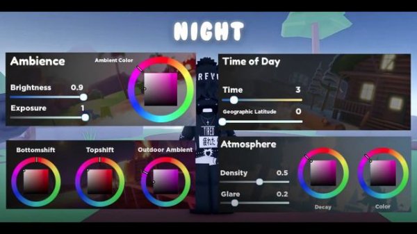 My TTD3 lighting settings