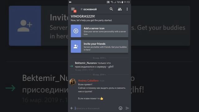 Как выдать роль и как сменить ник в группе в DisCord смотреть онлайн