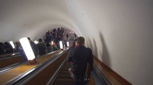 Russia, Moscow, metro ride from Пролетарская (Proletarskaya) to Тага́нская(Taganskaya)