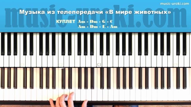 В мире животных на фортепиано (урок и ноты)