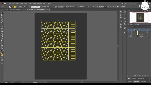 How To Create Wave Text Or Wavy Text Effect In Illustrator - Adobe Illustrator Toturial