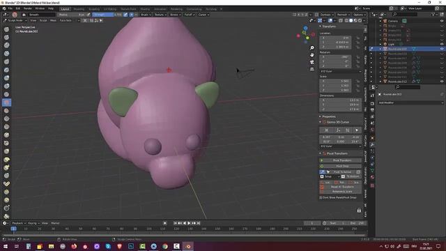 18. Blender 2.91. Sculpting. Tutorial. Медведь (Part3) смотреть онлайн
