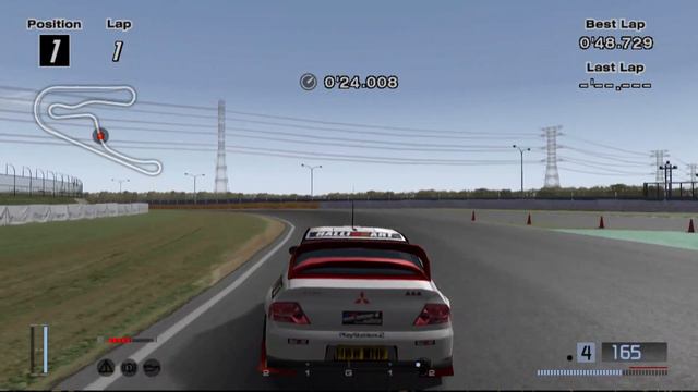 Gran Turismo 4 - Tsukuba 48.687 - Mitsubishi Lancer EVO Rally Car '03 Time Attack Machine смотреть онлайн