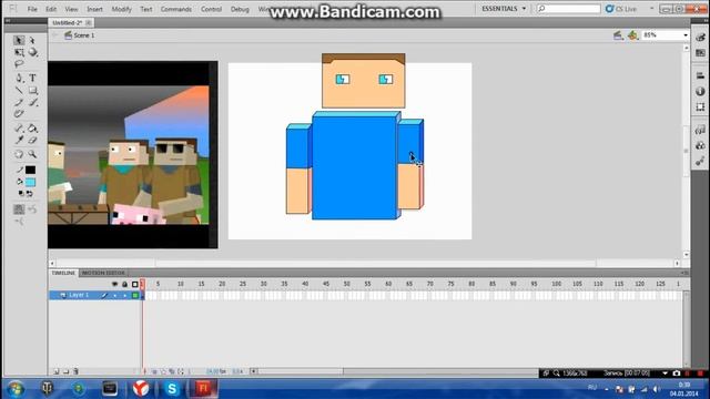 Рисуем Minecraft [ Типо 3D :) ] 1# Flash смотреть онлайн