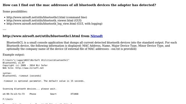 Get mac address of detected bluetooth devices смотреть онлайн
