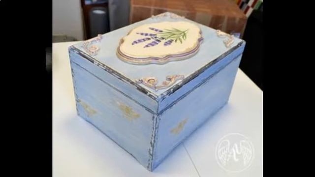Роспись мебели: «Сундук в стиле Прованс» Наталья Жукова. Мастер-класс. Фото-отчет. смотреть онлайн
