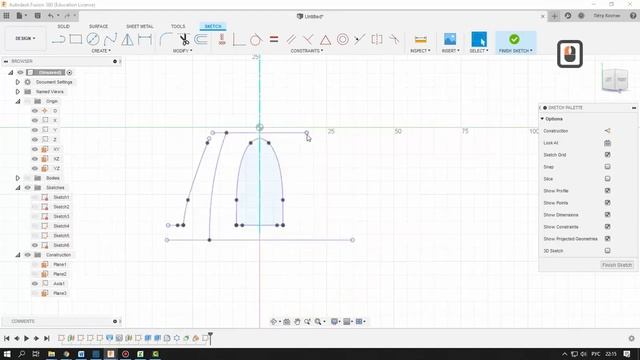 Autodesk Fusion 360: Урок 5. Тела со сложной поверхностью