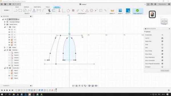 Autodesk Fusion 360: Урок 5. Тела со сложной поверхностью