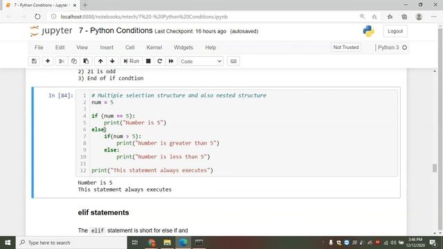Python Tutorial For Beginners 7 - Conditional Statements | Comparison & Logical Operators| Branchin смотреть онлайн