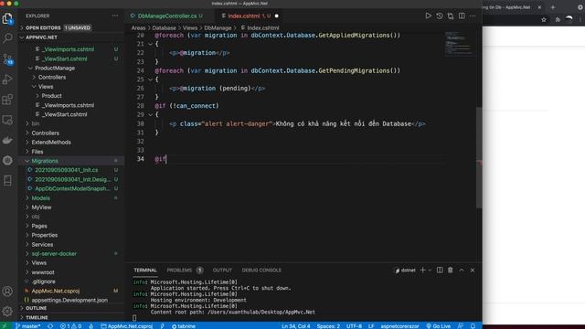 CS70 (Lập trình ASP.NET MVC 03) Tích hợp Entity Framework làm việc với CSDL SQL Server смотреть онлайн