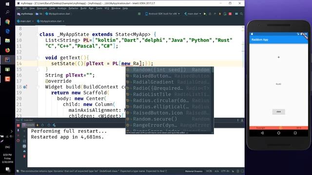 Flutter #9 : get random number