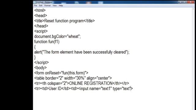 RESET FUNCTION IN JAVASCRIPT смотреть онлайн