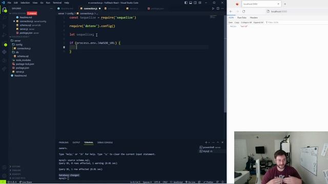 Fullstack React js node js Note App (Part 2) | How to connect a MySQL Database with Sequelize смотреть онлайн