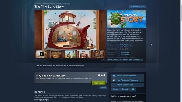 ❌ (ENDED) Free Steam Game - The Tiny Bang Story (24 Hours Only) смотреть онлайн
