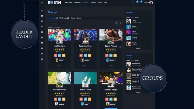 Reign Theme Dark Mode - launch your online social network site смотреть онлайн