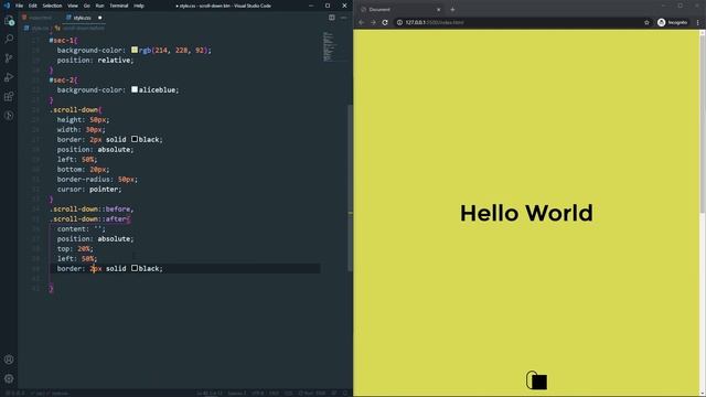 CSS Scroll Down Animated Button | Scroll More Button смотреть онлайн