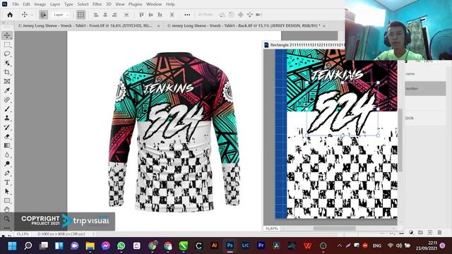 Daily Work #9 - The process of making a motocross jersey design for sublimation - Part 5 смотреть онлайн