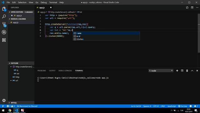 Node JS Dersleri - 6 | URL Parçalama ve URL'den bilgi alma смотреть онлайн