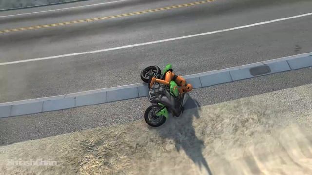 Motorbike Crashes #3 - BeamNG DRIVE | SmashChan
