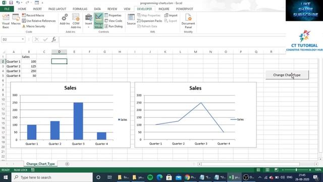 Excel VBA-How To Change Chart Type In Excel VBA|Change Chart Type in Excel|Excel VBA Charts|EXCEL смотреть онлайн