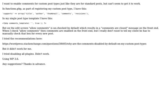 Wordpress: Custom post type: can't enable comments by default (2 Solutions!!) смотреть онлайн