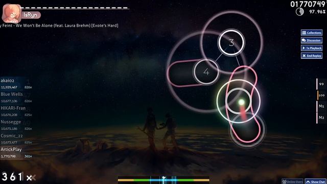 Feint - We Won't Be Alone [Hard - 4❌] │osu! смотреть онлайн